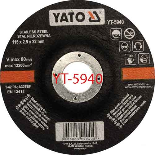 Lưỡi cắt inox 115X2,5X22mm YATO YT-5940