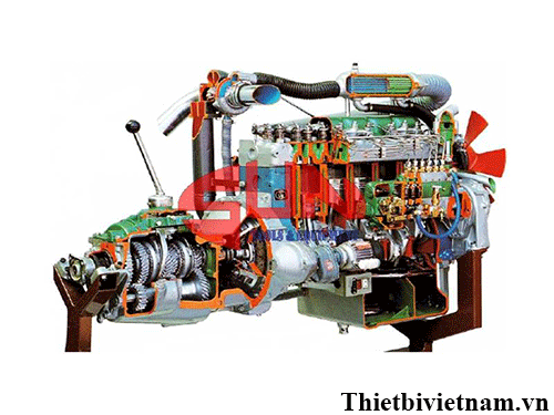 Mô hình động cơ diesel Common Rail - Ly hợp - Hộp số cắt bổ