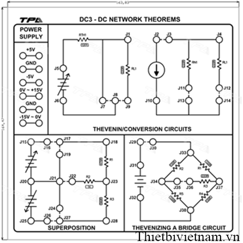 Module thí nghiệm các định lý về mạng DC 3 - TPAD.Q0313