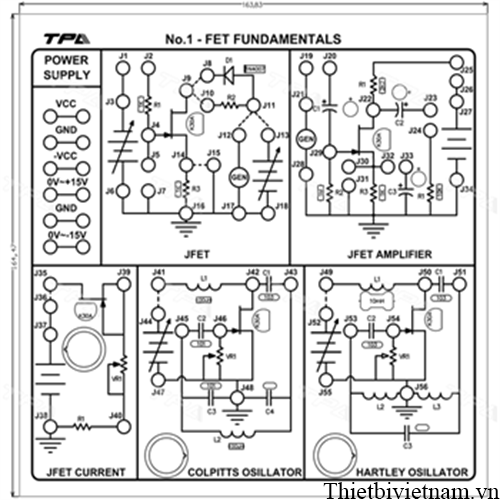 Module thí nghiệm cơ bản transistor FET 1 - TPAD.Q1711