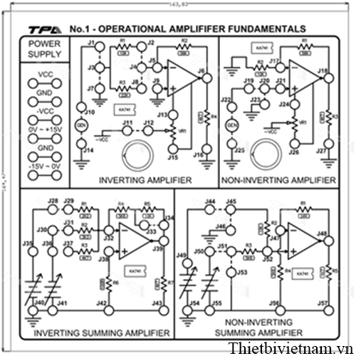 Module thí nghiệm cơ bản về khuếch đại thuật toán 1 - TPAD.Q1211