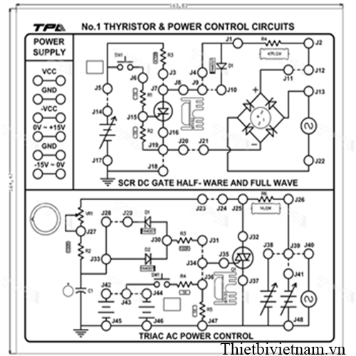 Module thí nghiệm điều khiển công suất và thyristor 1 - TPAD.Q1111