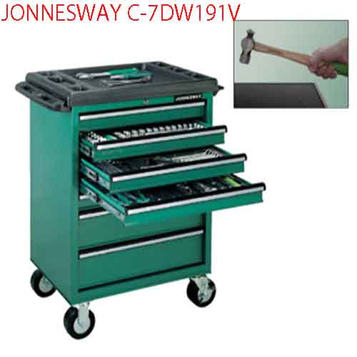 Tủ đồ nghề 7 ngắn 191 chi tiết JONNESWAY C-7DW191V